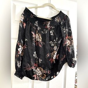 White House Black market flower long sleeve